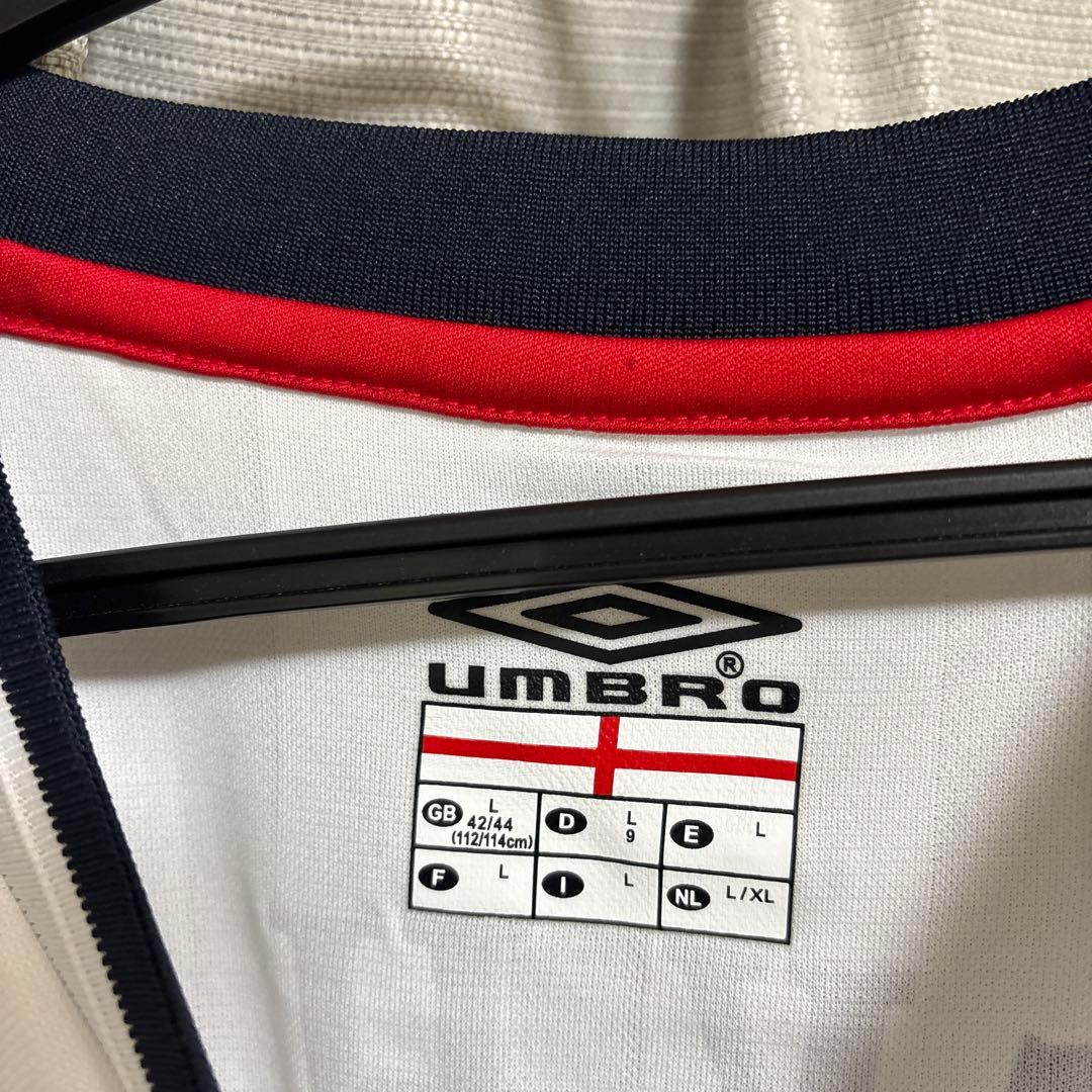UMBRO 00s 日韓W杯 イングランド代表 ベッカム 長袖 ユニフォーム L