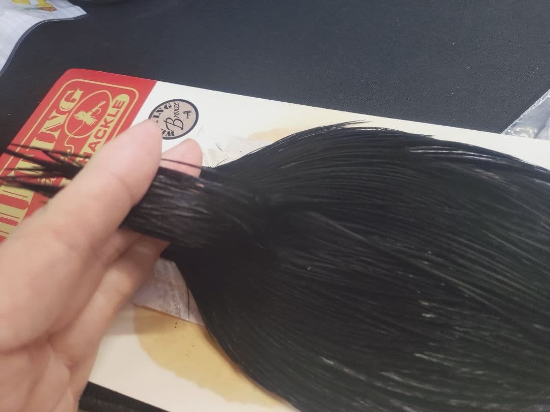 ルアー・フライ Whiting Bronze Rooster Cape Black