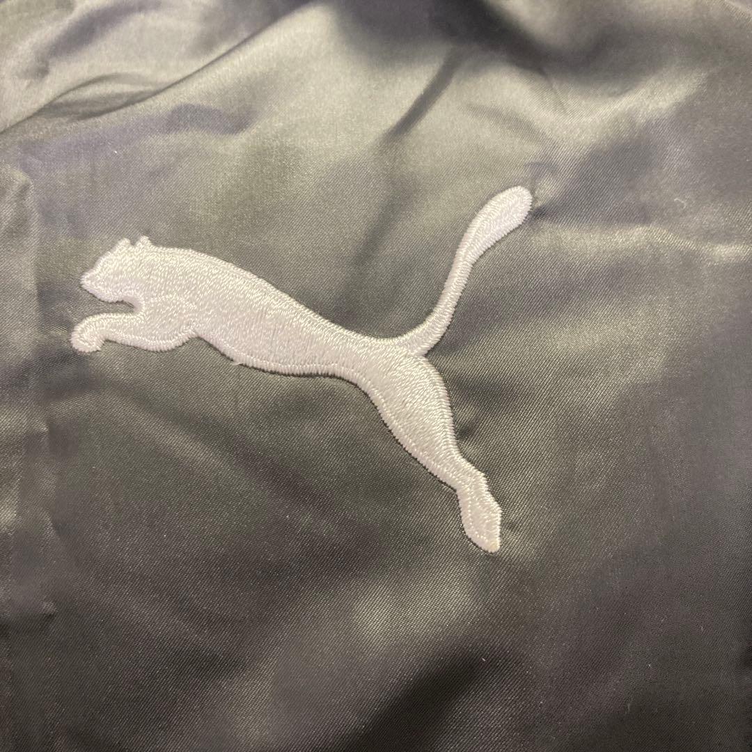 【美品】PUMA プーマ ダウンコート ベンチコート フード XL相当 刺繍ロゴ