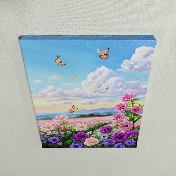 【アネモネ】アクリル画 F3 風景画 絵画