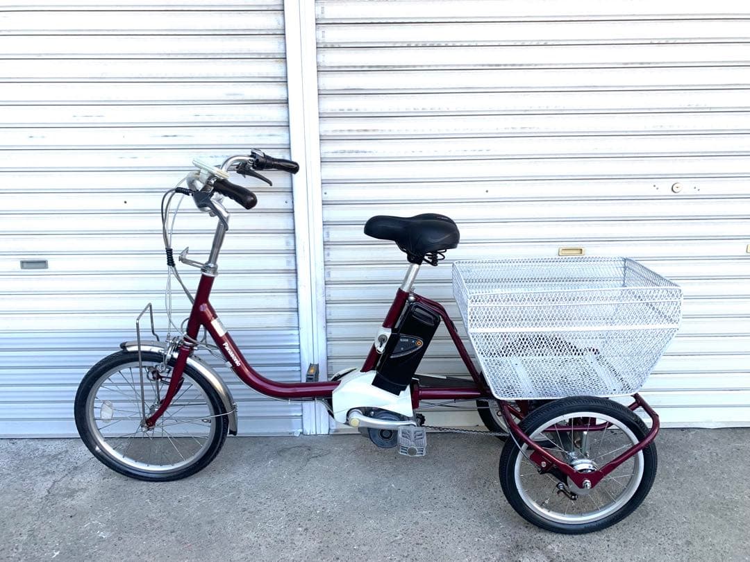 送料無料 Panasonic電動アシスト三輪自転車SHIMANO内3速動作確認済