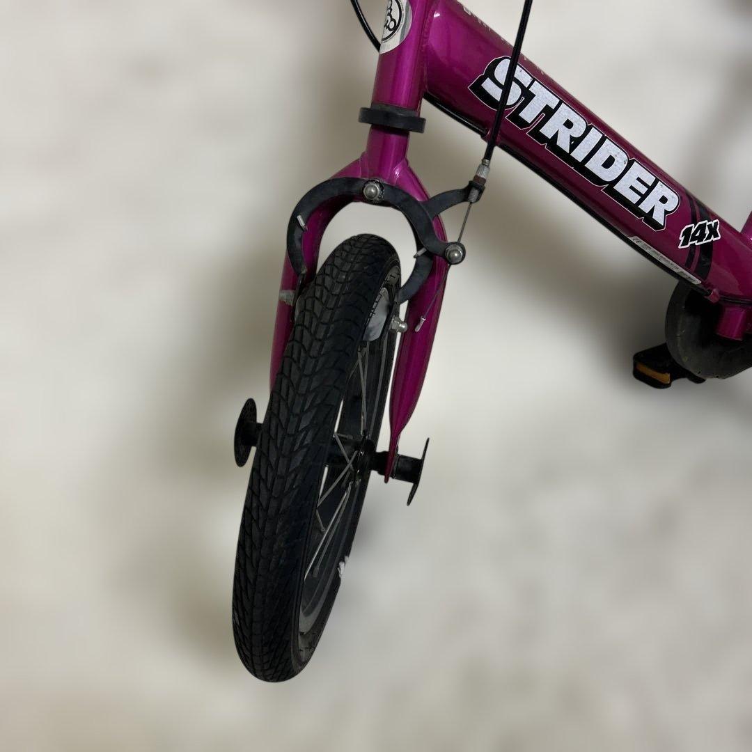 美品　ストライダー STRIDER 14x ペダルキット付属 ピンク　スタンド付