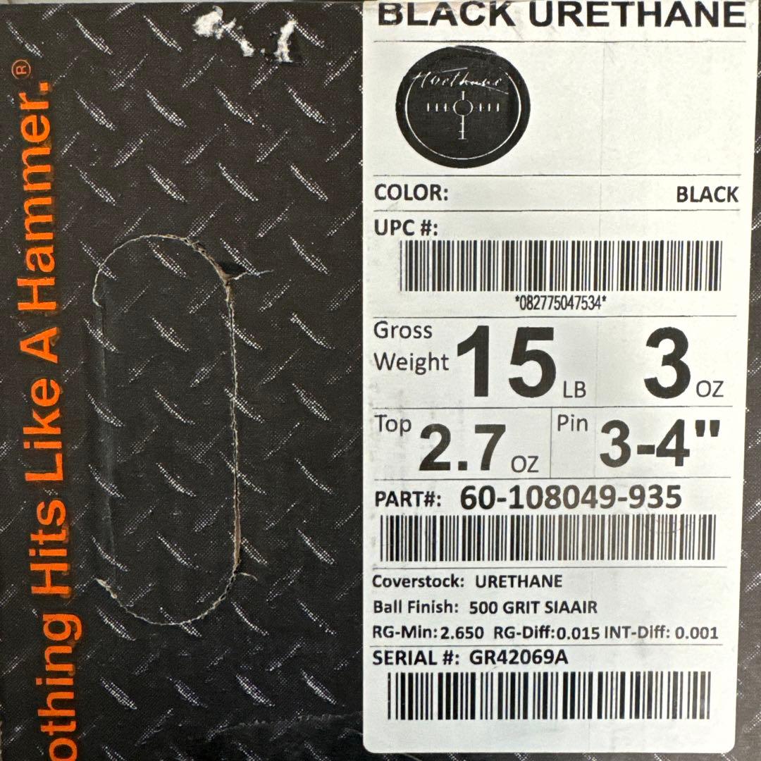 ハンマー ブラック ウレタン 15ポンド 新品未使用箱有 Hammer