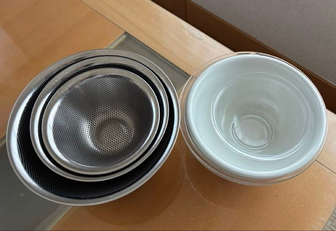 15日までの限定セット！最終値下げ中‼️調理用ボウルとざるのセット　柳宗理　イワキ