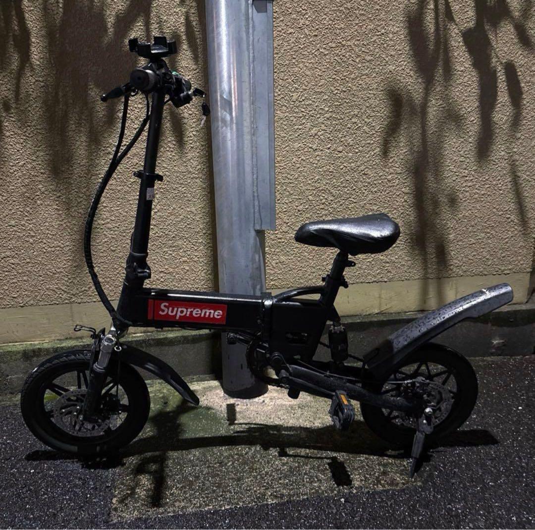 電動アシスト自転車 ブラック 折りたたみ モペット