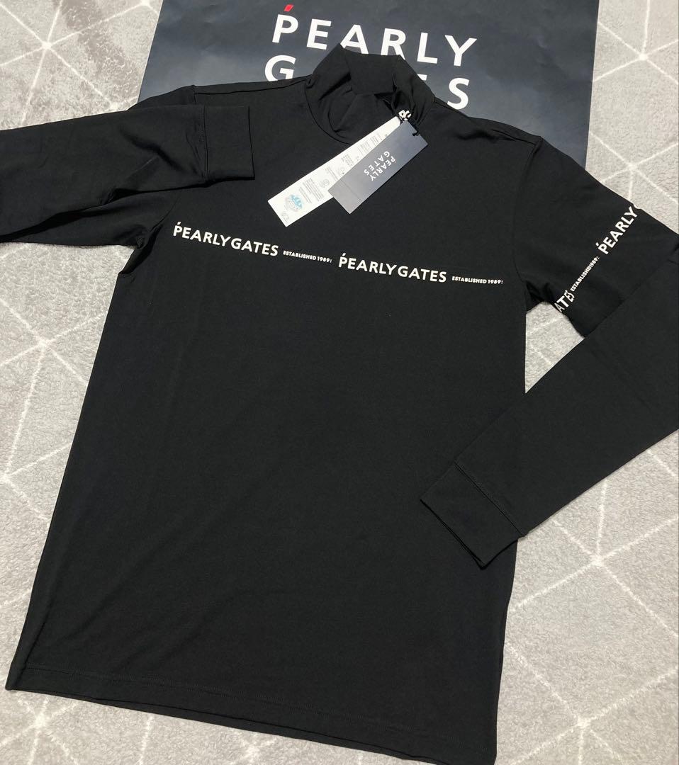 新品 パーリーゲイツ 37.5ベア天竺長袖ハイネックカットソー(5)L/濃紺