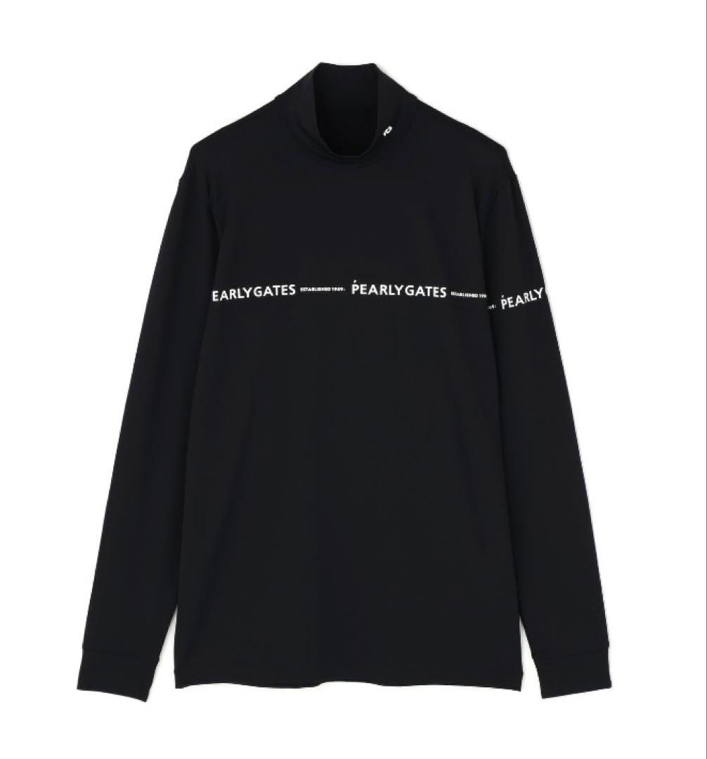 新品 パーリーゲイツ 37.5ベア天竺長袖ハイネックカットソー(5)L/濃紺