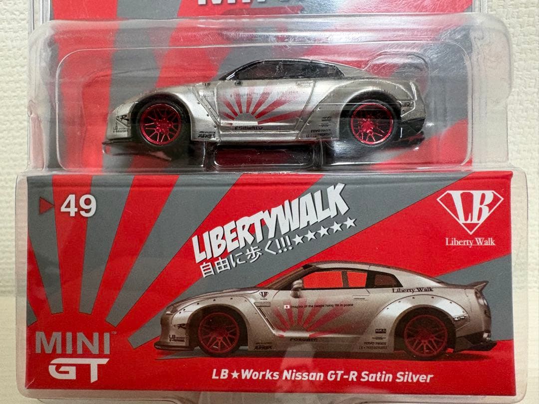 【訳あり】MINI GT LB★WORKS 日産 GT-R サテンシルバー