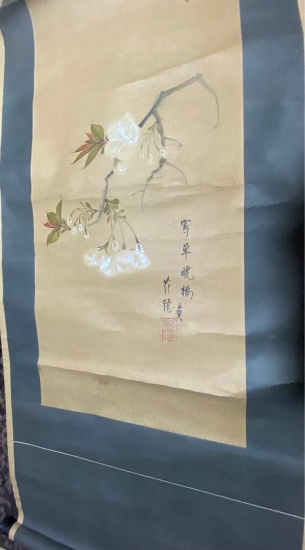 花隠　暁桜　賛入　桜名手　掛軸