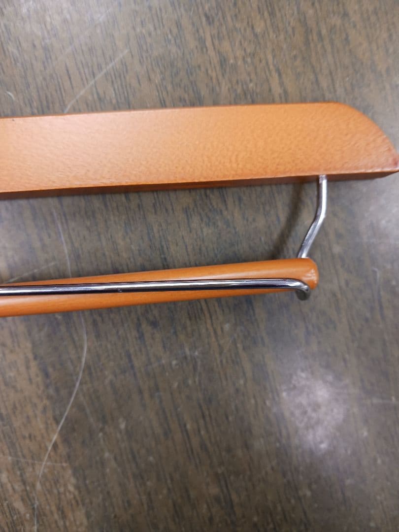 米国製　17インチ木製パンツハンガー5本セット　used