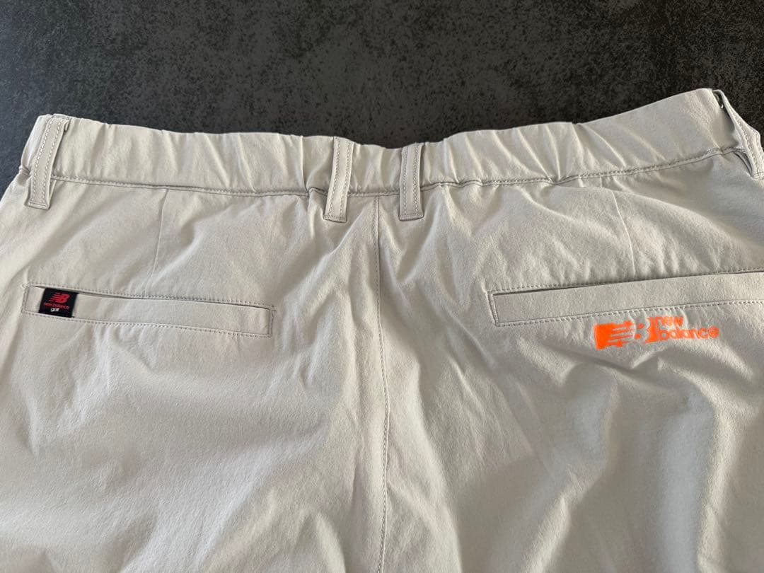 未使用品　New Balancegolf ナイロンパンツ グレー ロゴ サイズ７