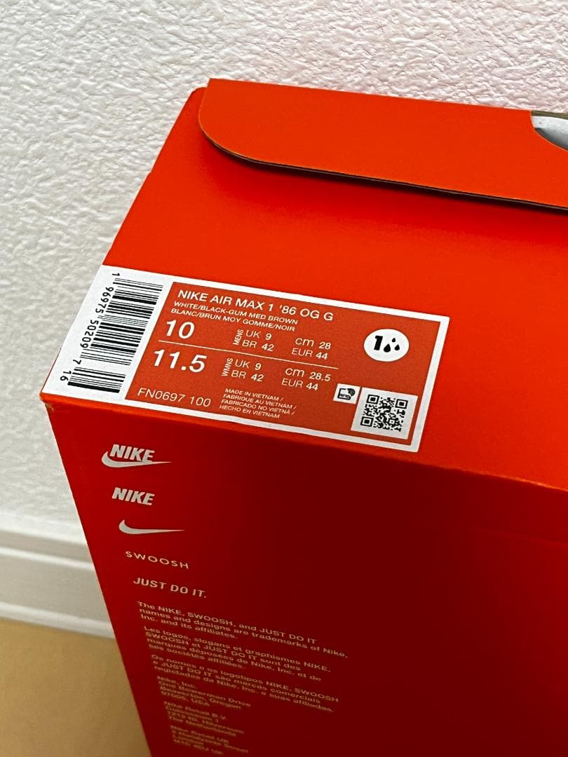 AIRMAX1 '86 OG G FN0697 100 ナイキ エアマックス1