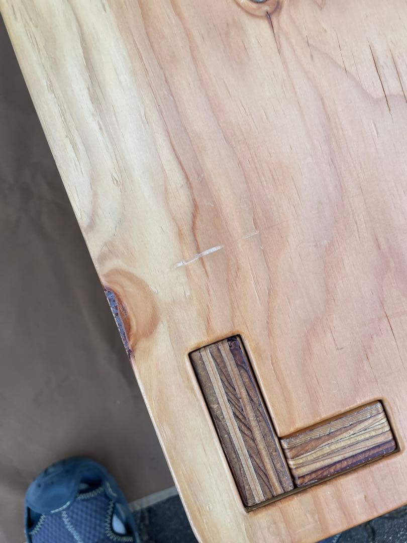 【値下げ美品】YOKA(ヨカ) L-TABLE 2台セット ウッドテーブル
