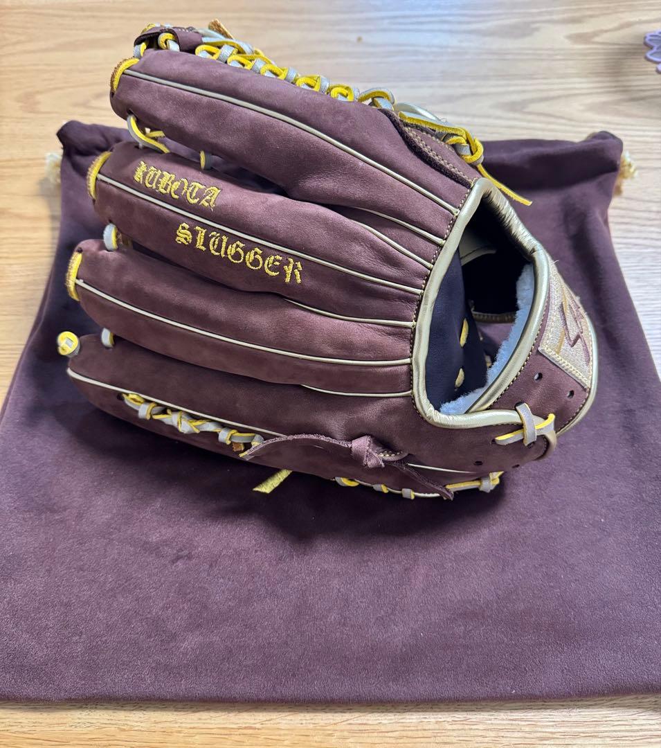 Slugger 軟式グローブ ブラウン 収納袋付き