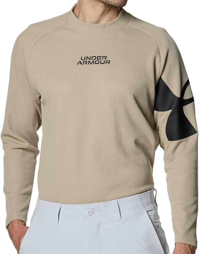 UNDER ARMOUR ゴルフ用モックネックシャツ XL ワッフル素材