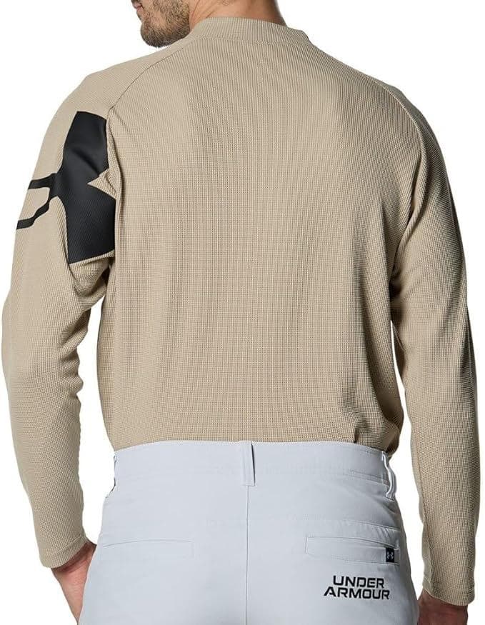 UNDER ARMOUR ゴルフ用モックネックシャツ XL ワッフル素材