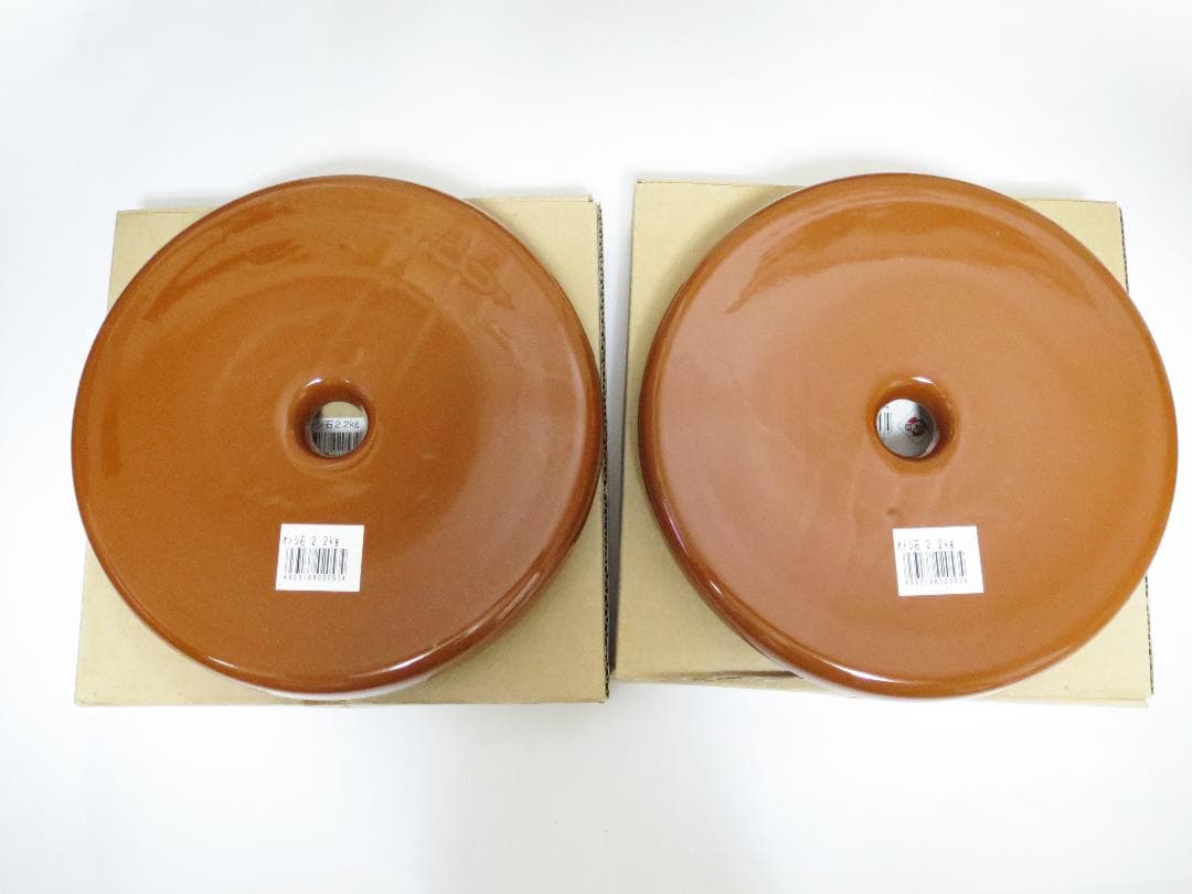 新品 2点 常滑焼 漬物 落とし蓋 重石 オモシ石 おもし 重し 2.2kg