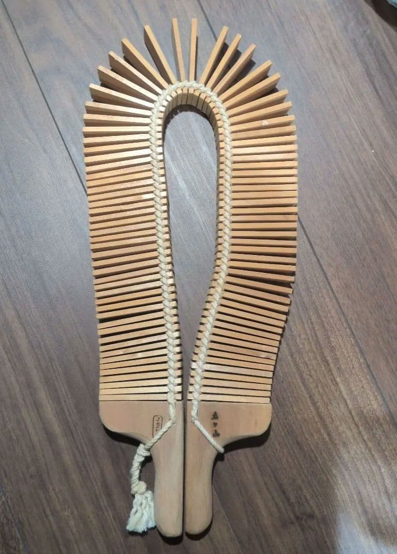 筑子　ささら　檜　越中　五ケ山 檜製 約73cm 伝統楽器 民芸品