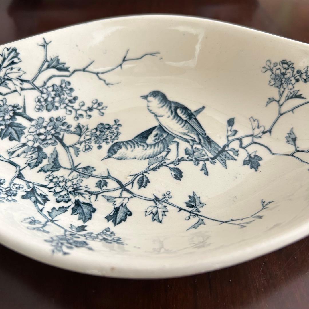フランス　アンティーク　リュネヴィル　ラヴィエ　鳥