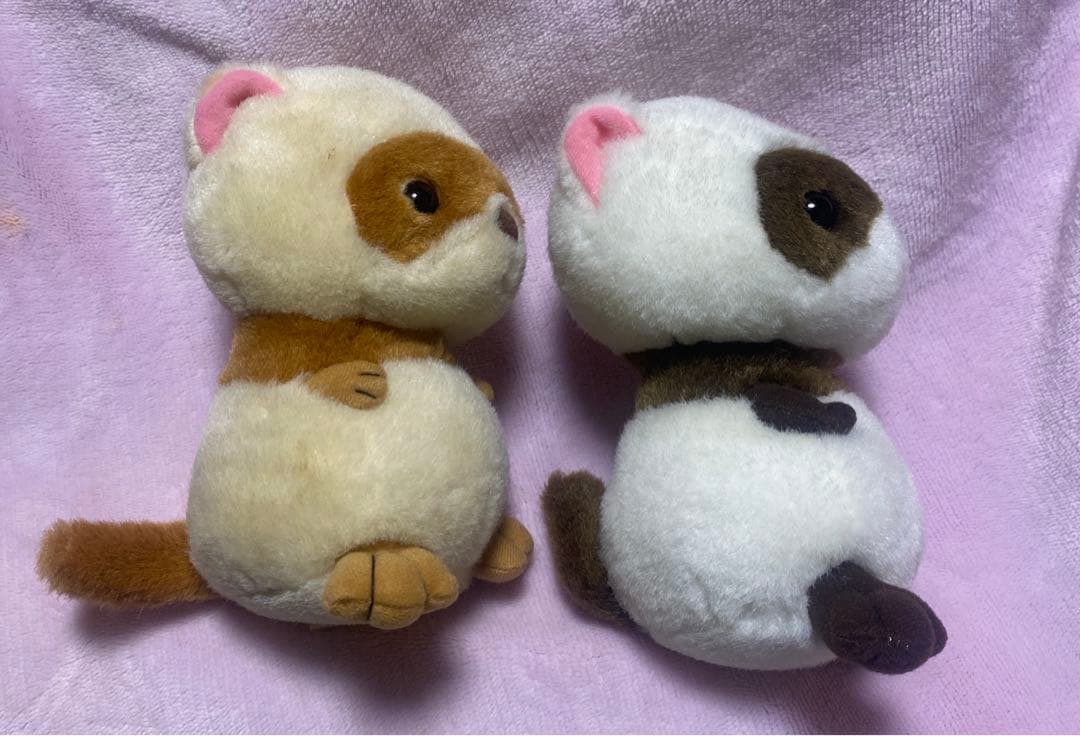 ぬいぐるみの三英　希少　たぬき　ペア　ぬいぐるみ　レトロ