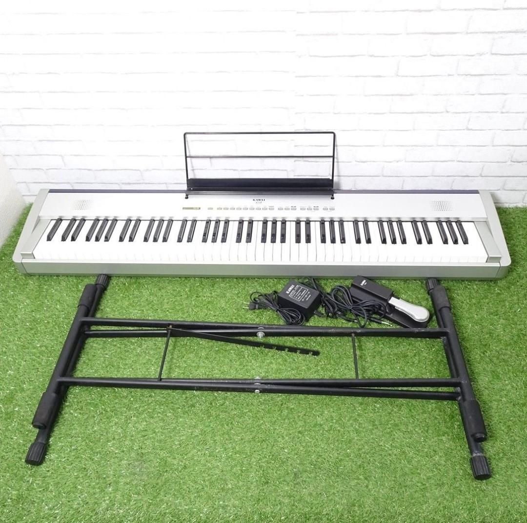 KAWAI ES1 88鍵盤キーボード シルバー スタンド アダプター ペダル