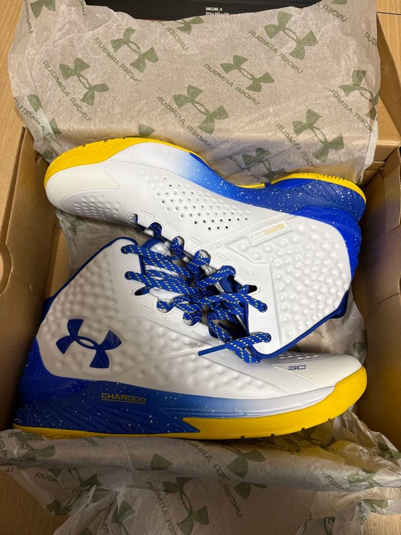 シューズ(男性用) Curry 1 Dub Nation White/Blue/Yellow