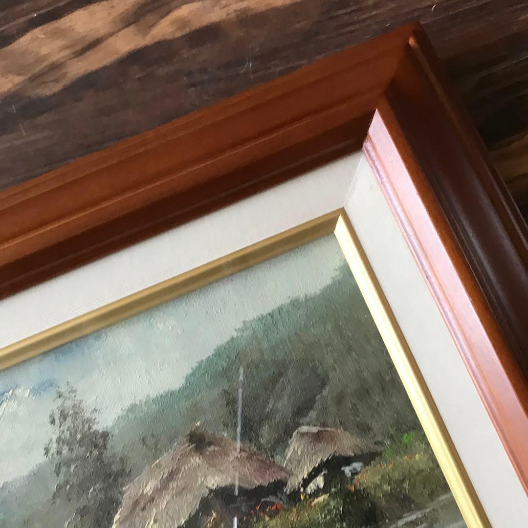 駒井敬三郎(駒井啓三郎)「土蔵と農家」油彩 SM 額装 無所属 油絵 油画 C
