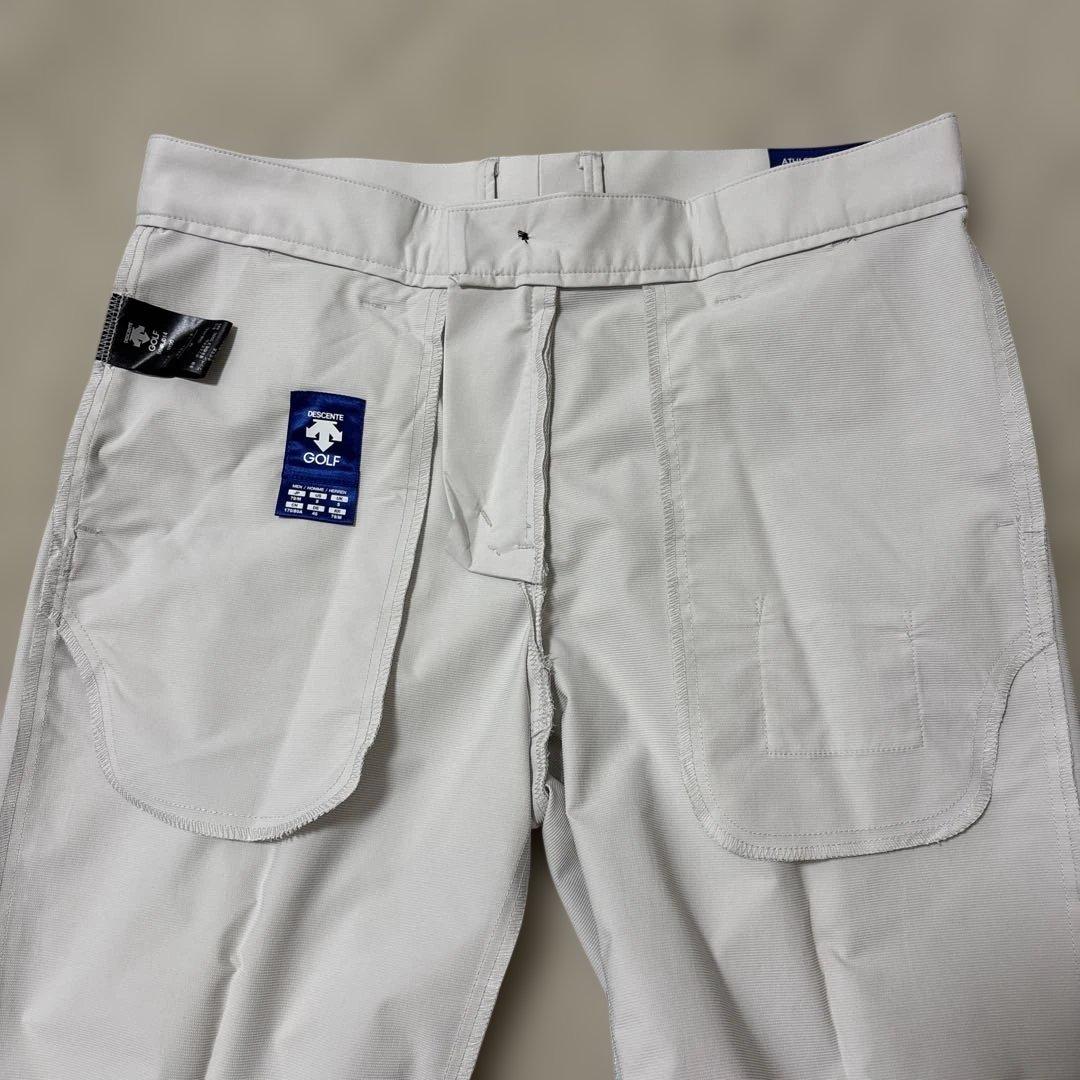 新品☆DESCENTE 『BLUE LABEL』ゴルフパンツ　ライトグレー　M