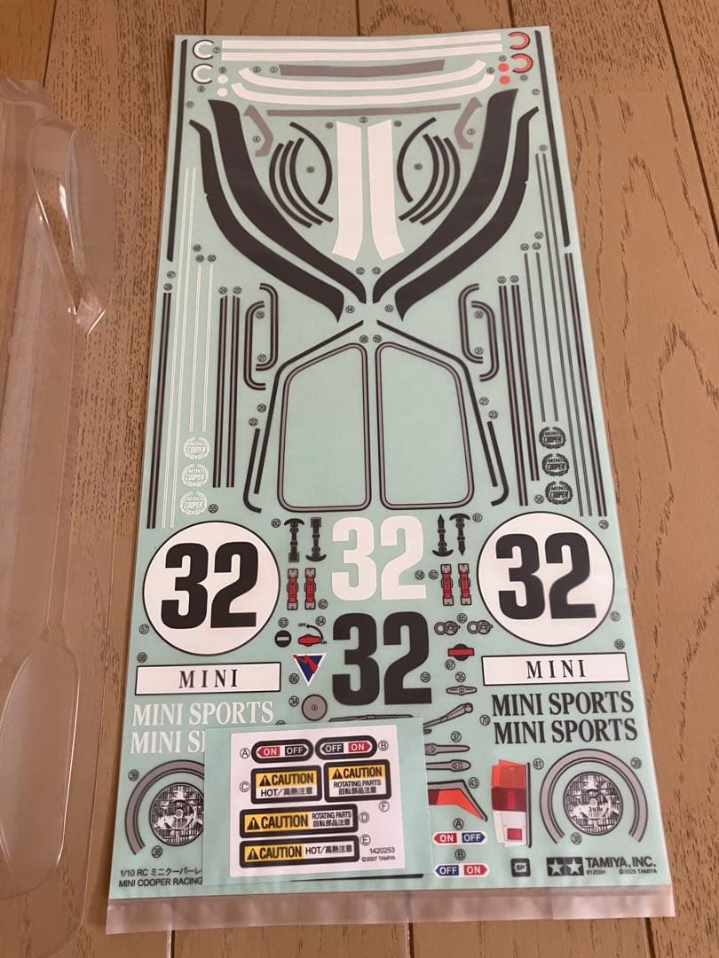 タミヤ 1/10 ミニクーパーレーシング ボディ ステッカー セット