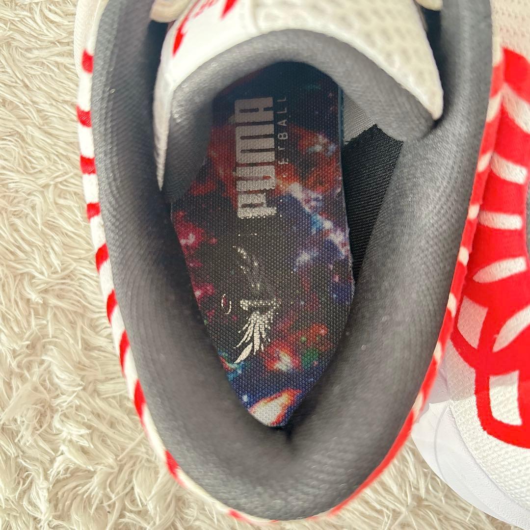 極美品】PUMA プーマ 29.5cm ラメロボール NBA 赤白 バッシュ