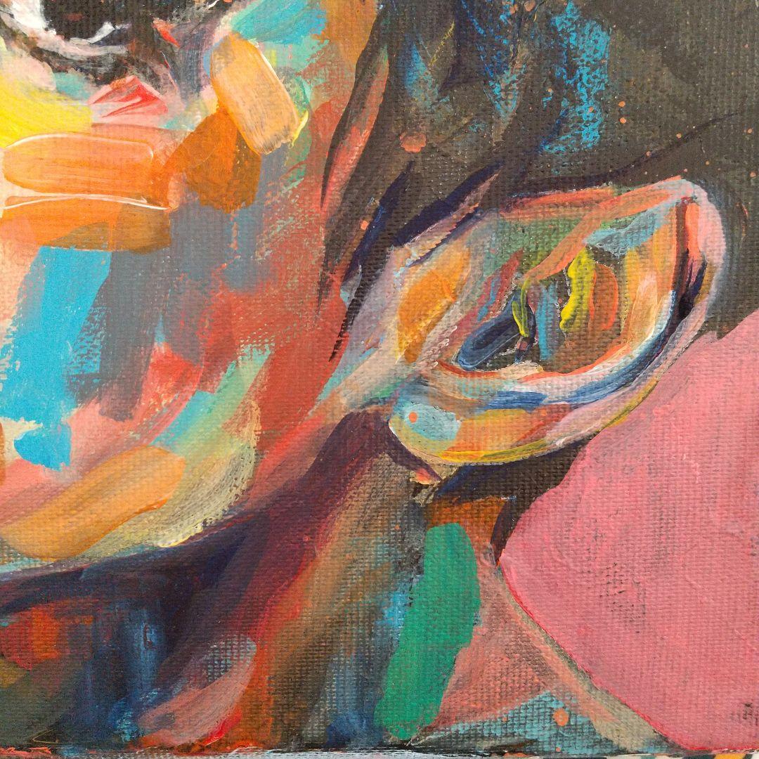 人物画#32 男性の肖像 アクリル画 3号