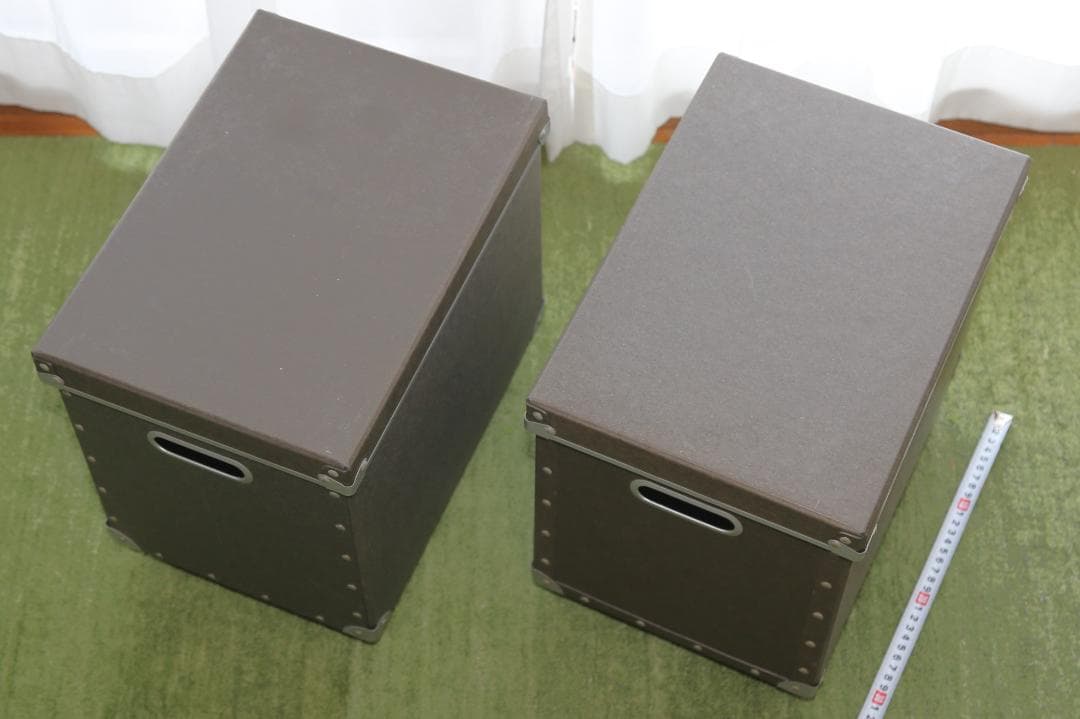 【2個セット】無印良品　硬質パルプボックス　フタ・キャスター付き