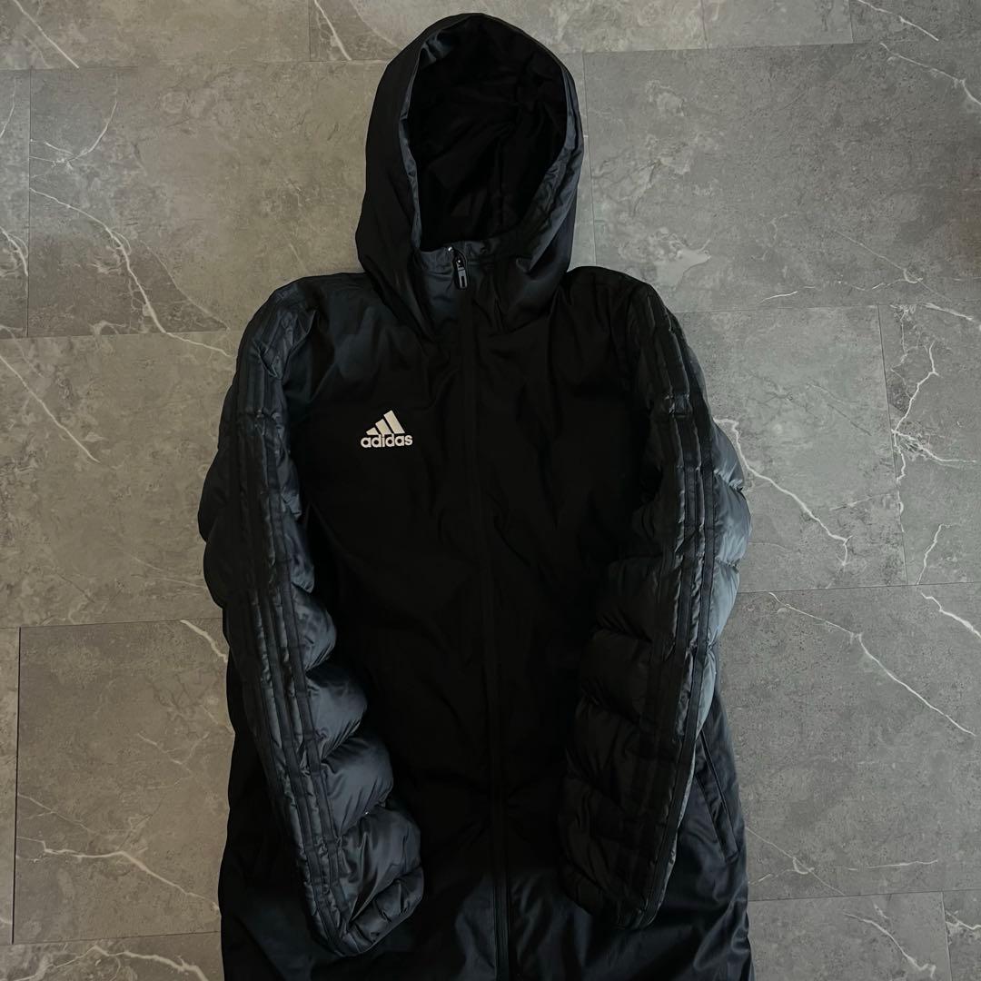 極美品　adidas ベンチコート ダウン ロング マキシ丈 M 黒