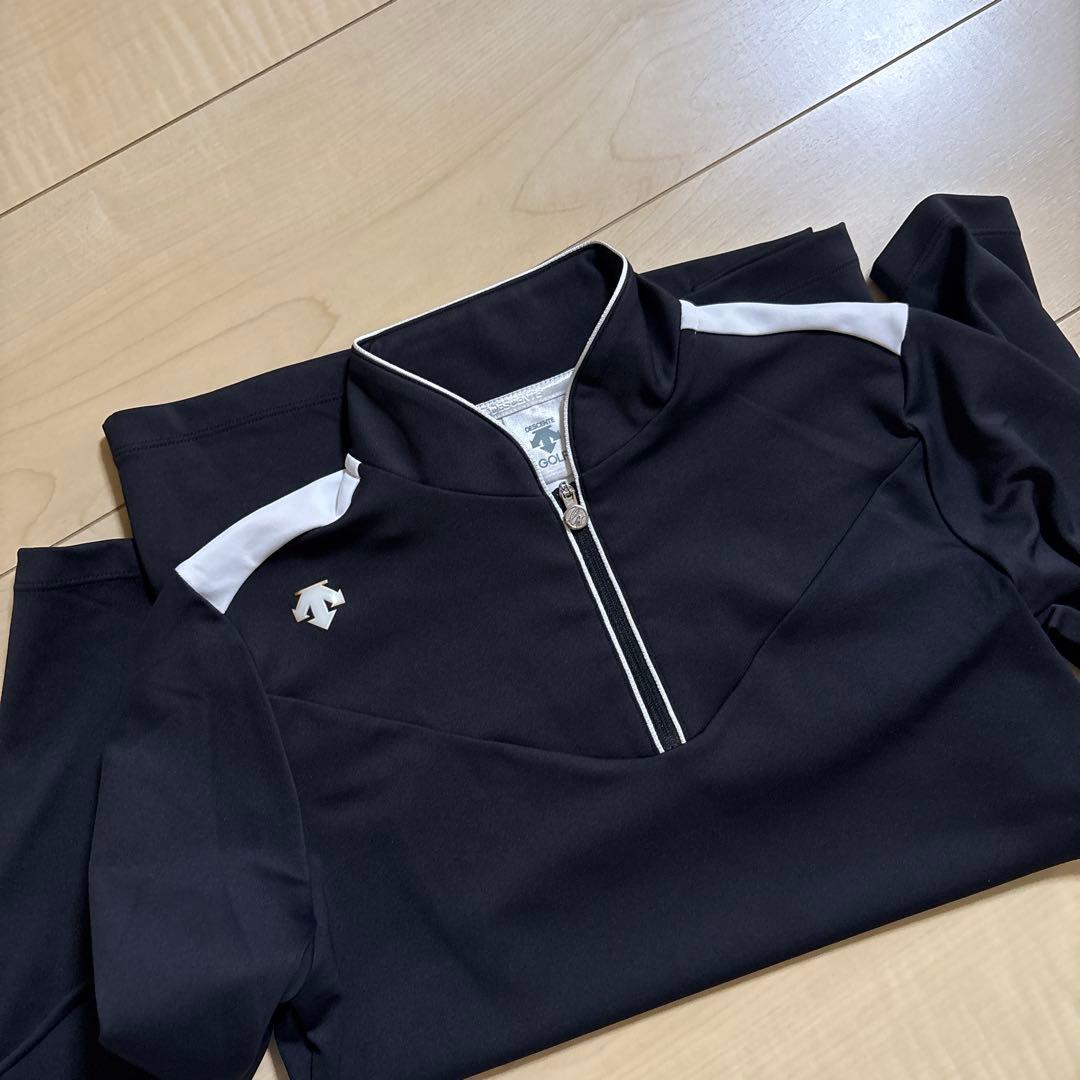 DESCENTE ゴルフウェア ポロシャツ　スカート　2点　黒　M/L