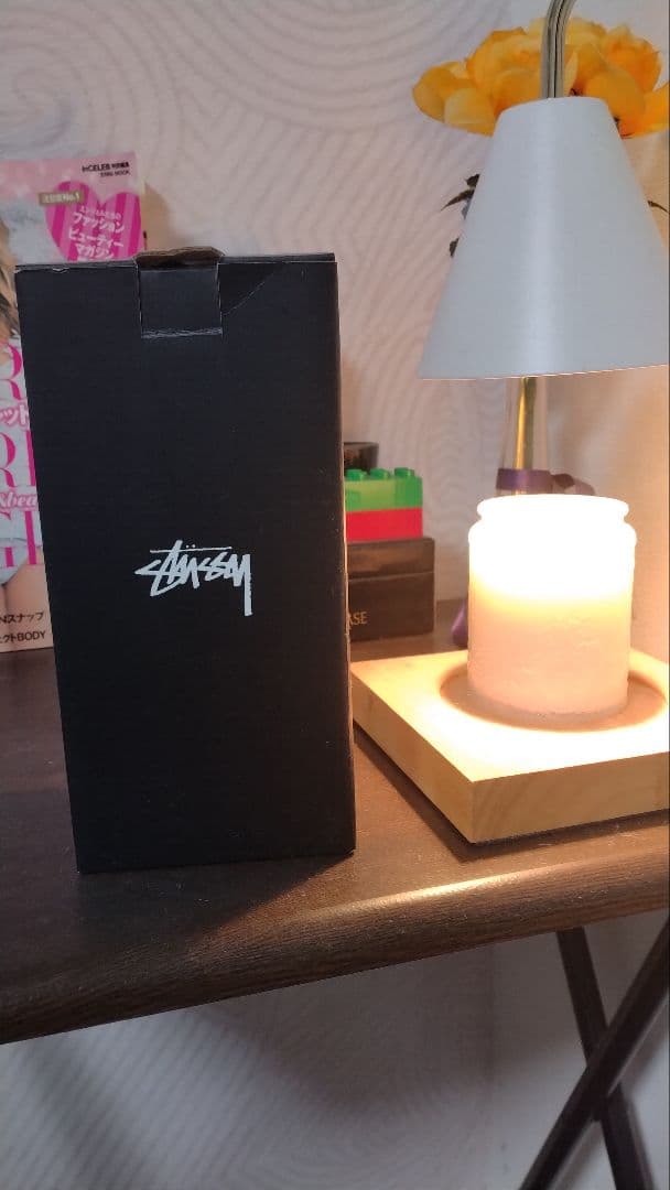 STUSSY フェイスデザインキャンドル 約7.5cm x 15cm