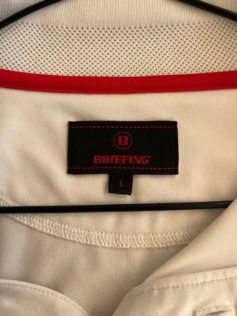 本日限定最終値引　BRIEFING ゴルフホワイト ポロシャツLサイズ