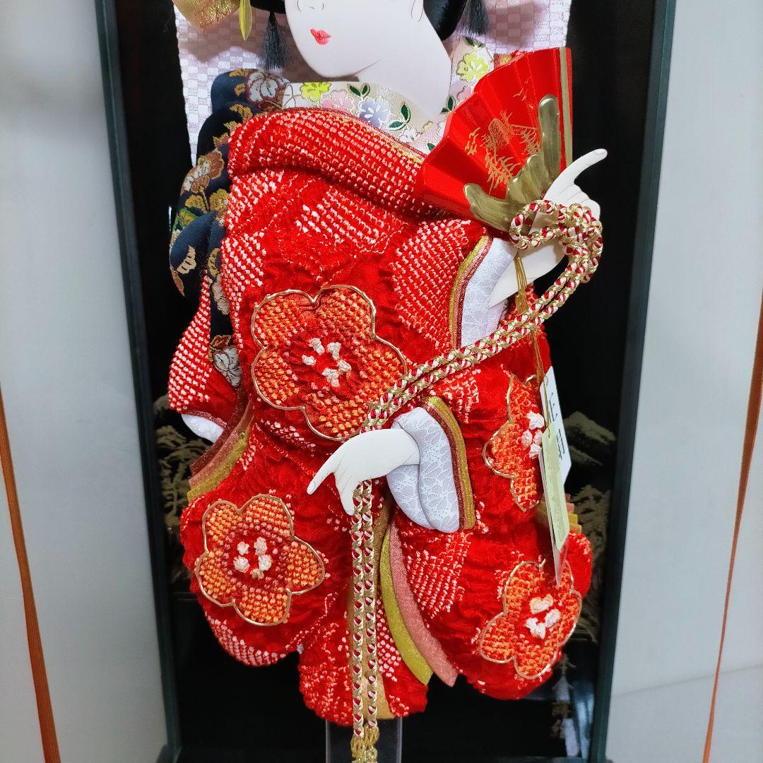 羽子板 17号 金彩 しぼり 道明寺 ガラスケース