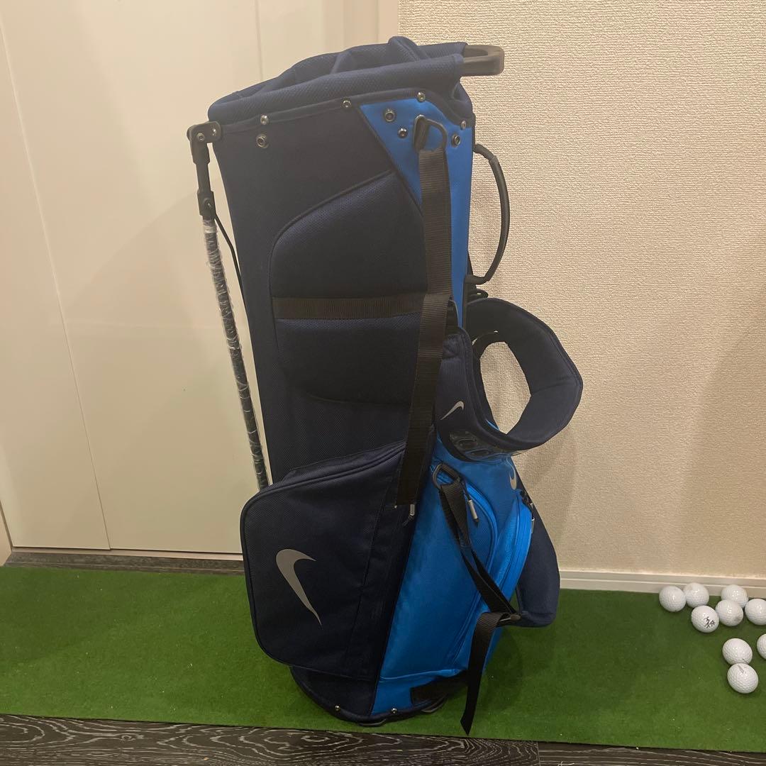 【未使用品】9型Nike 青色系　スタンド式軽量キャディバッグ