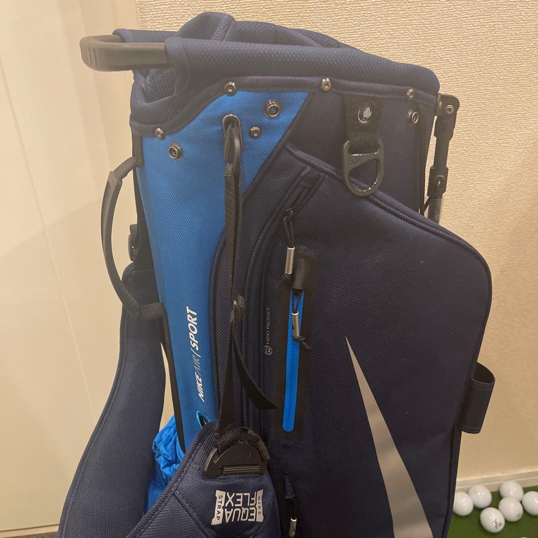 【未使用品】9型Nike 青色系　スタンド式軽量キャディバッグ