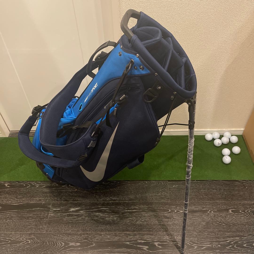 【未使用品】9型Nike 青色系　スタンド式軽量キャディバッグ