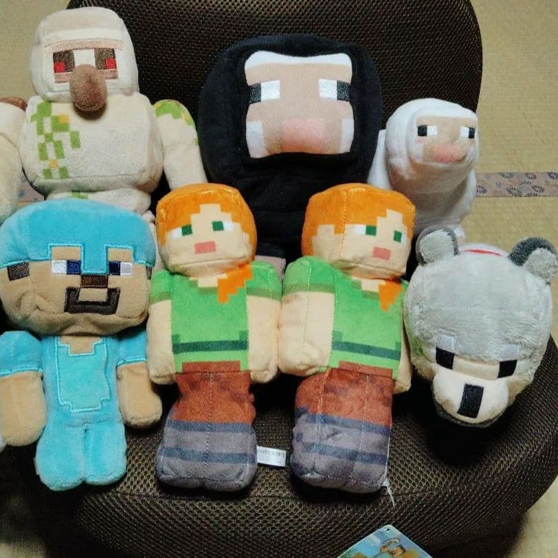 マイクラぬいぐるみ　マスコット　チェスト型収納ケース　まとめ売り26点