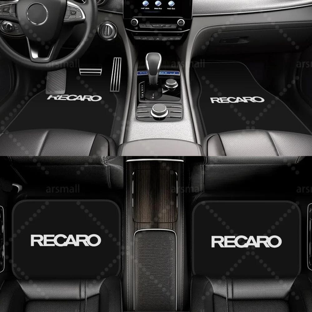 4枚セット RECARO レカロ フロアマット 黒 ブラック a