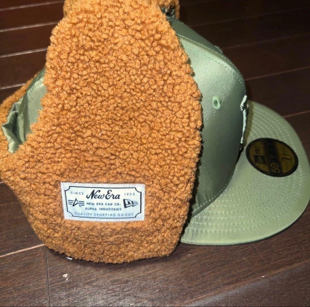 LA 59FIFTY キャップ 耳付き オリーブ