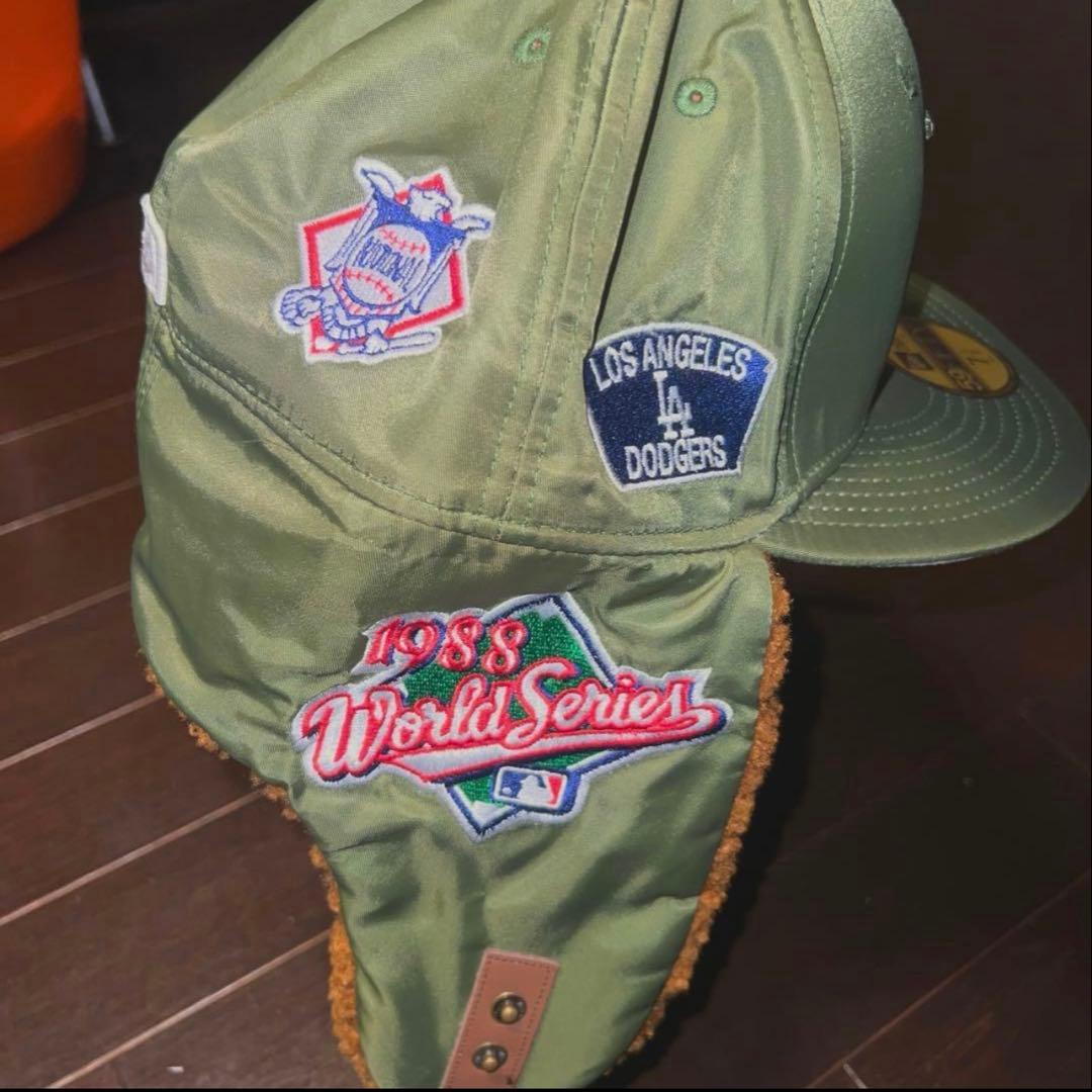 LA 59FIFTY キャップ 耳付き オリーブ