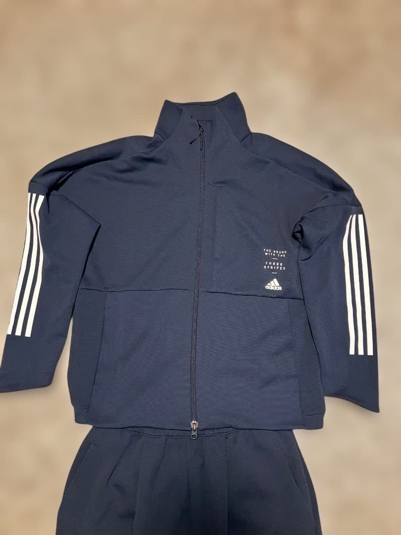 adidas ジャージセット トレーニングウエアー　上下　ネイビー 　Ｌサイズ