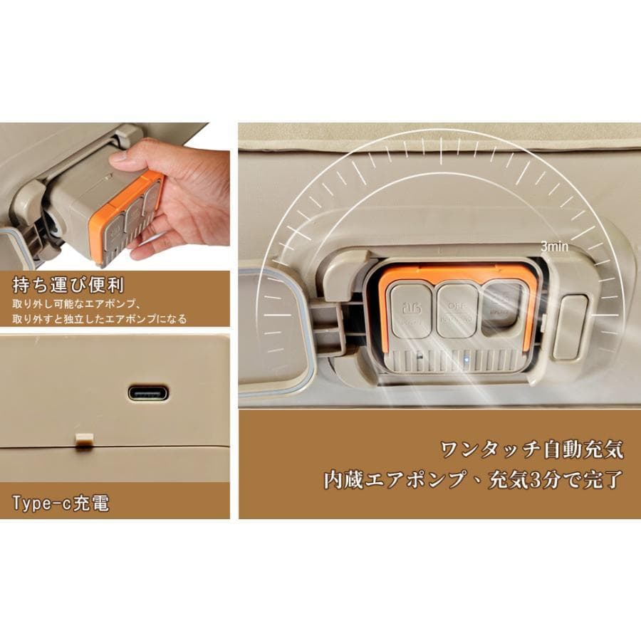 2024リニューアル エアーベッド 電動エアーマットシングルエアーベッ 25Cド