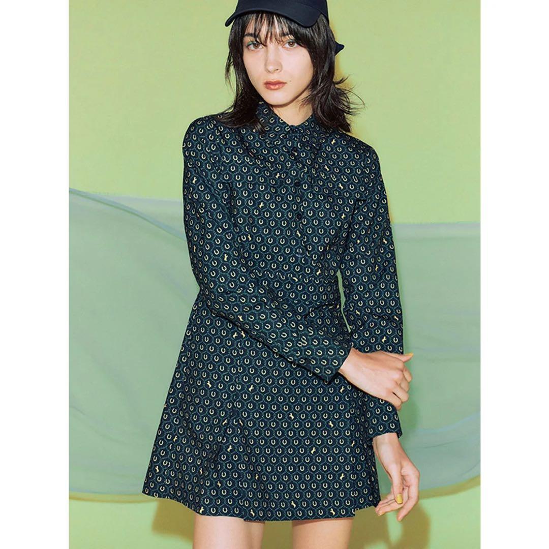 eimy golf ♡ Horseshoe print シャツワンピース