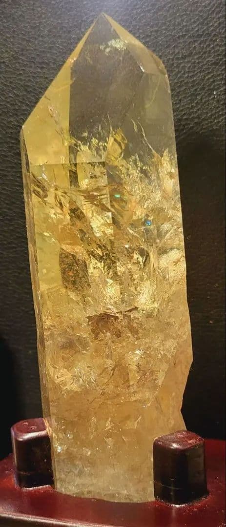 ！最安値！！財運！！最強金運アップ！天然シトリン水晶！！流木台座付き