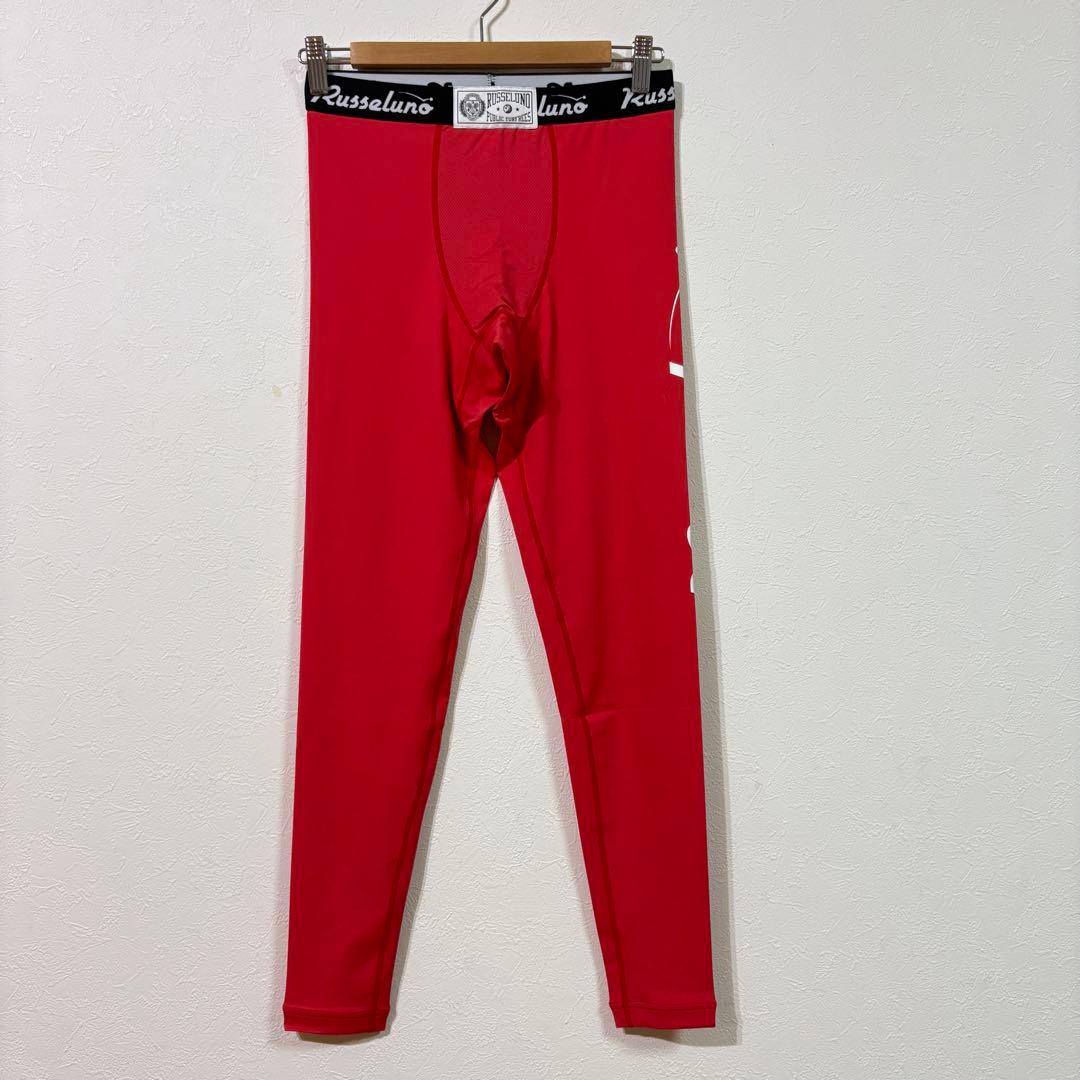 【RUSSELUNO】新品　ゴルフレギンス　インナーパンツ　メンズＭ-Ｌ　レッド