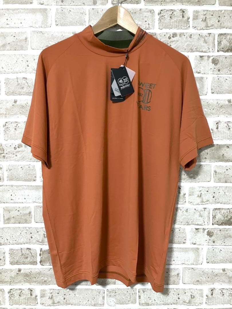 【早い者勝ち✨】新品 SY32 メンズ 半袖 モックネック XL オレンジ系